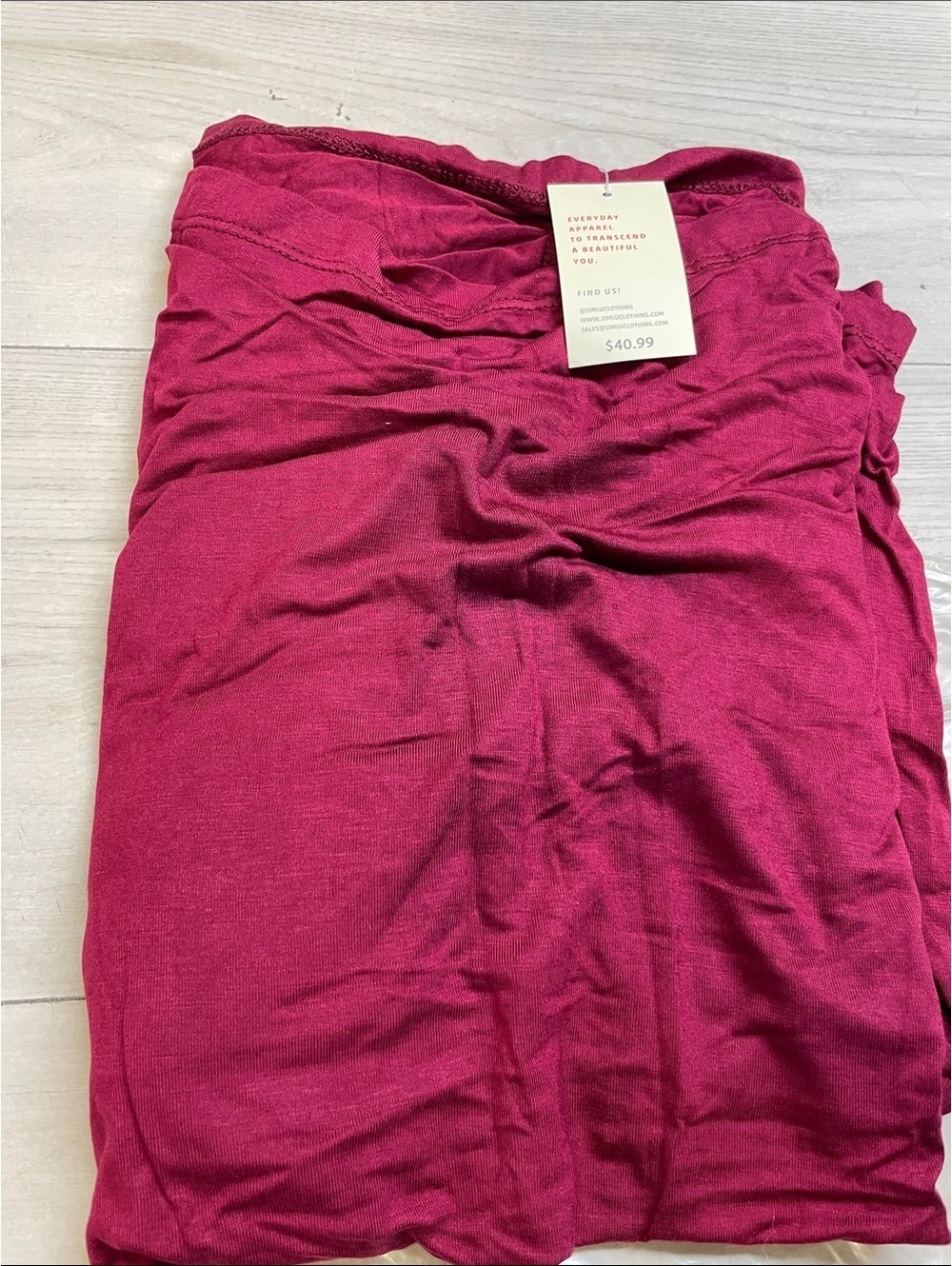Ruched Maxi Skirt in Deep Berry by Simlu #C68